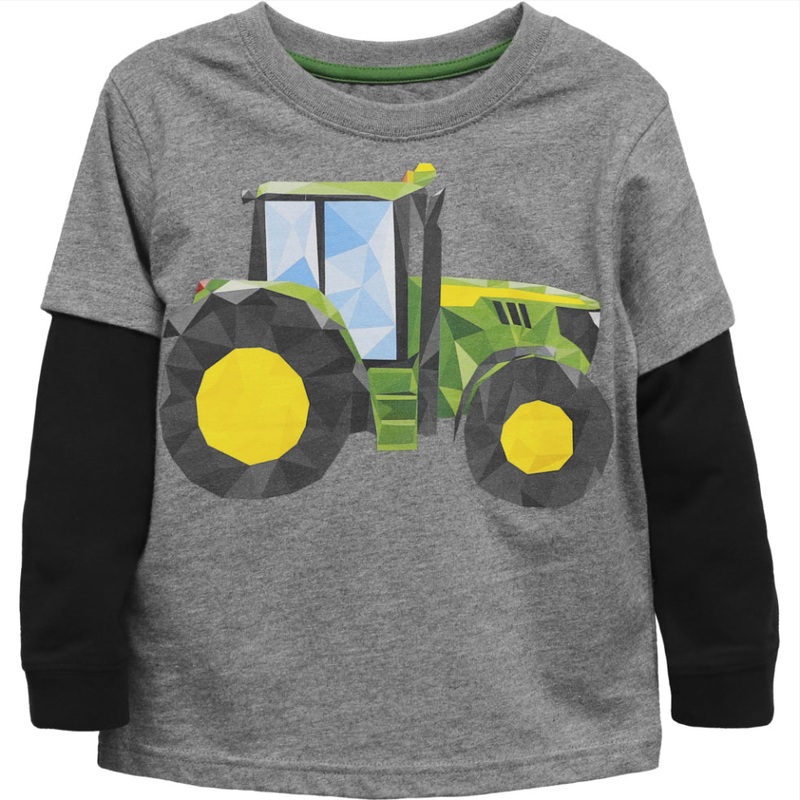 Boys’ Long-Sleeve Polygon Tractor Tee J4T136HT 2T
