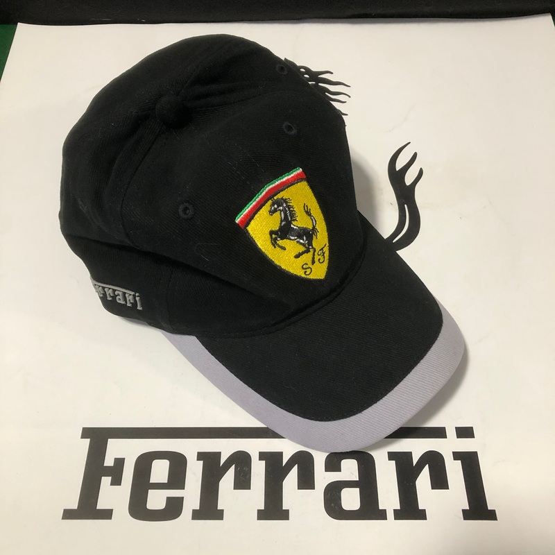 Ferrari Cap Black w/Gray Edge – Adult