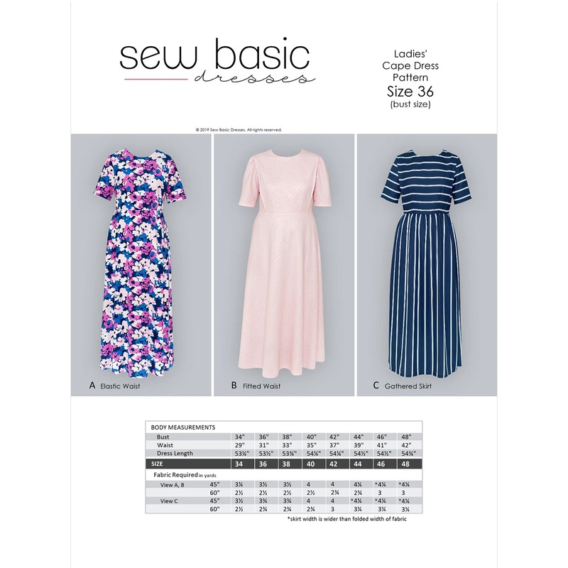 Women’s Cape Dress Pattern 32/24