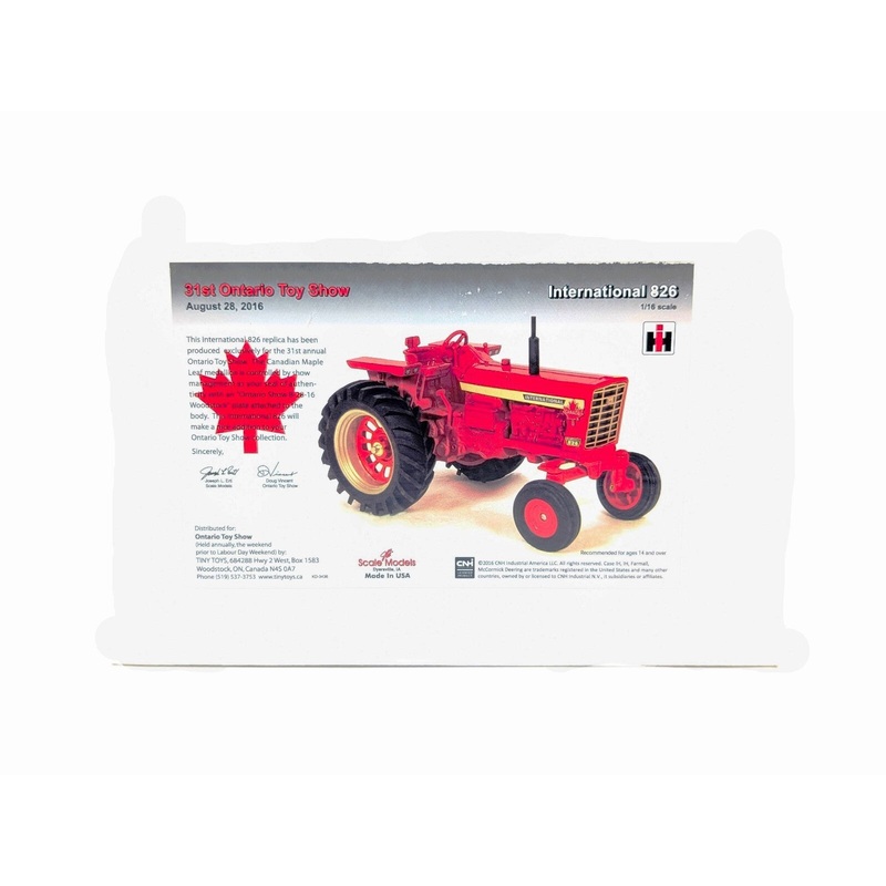1/16 International Harvester 826 31st Ontario Toy Show Scale Models
