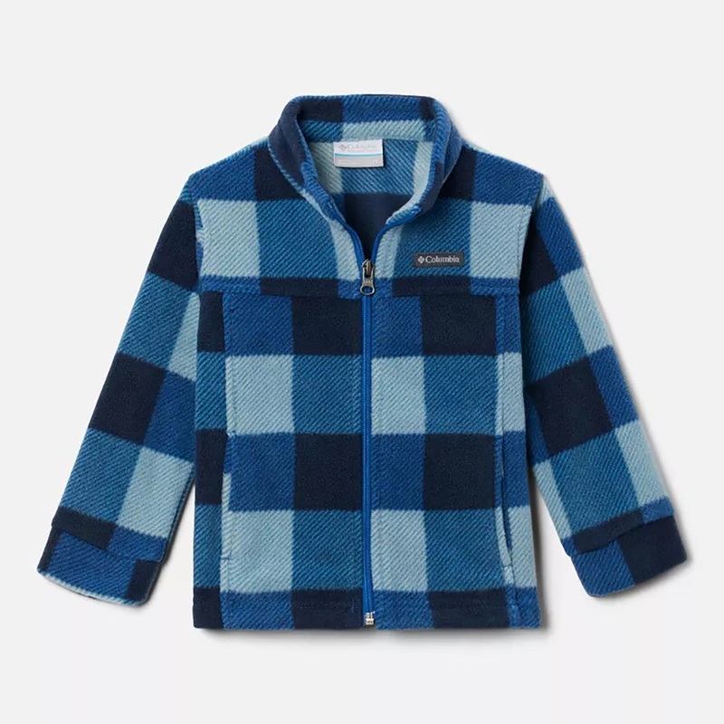 Toddler Zing Printed Fleece Jacket 1618262 Indigo Check 12/18 Months