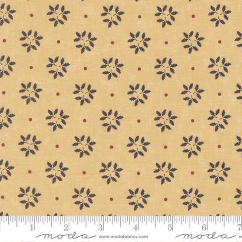 Wheatland Collection Leaf Trio Cotton Fabric 9792 Tan