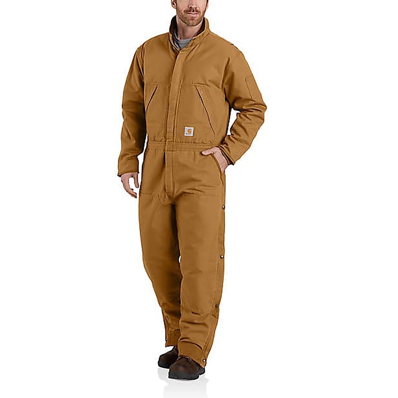 Washed Duck Insulated Coverall 104396 Large Short