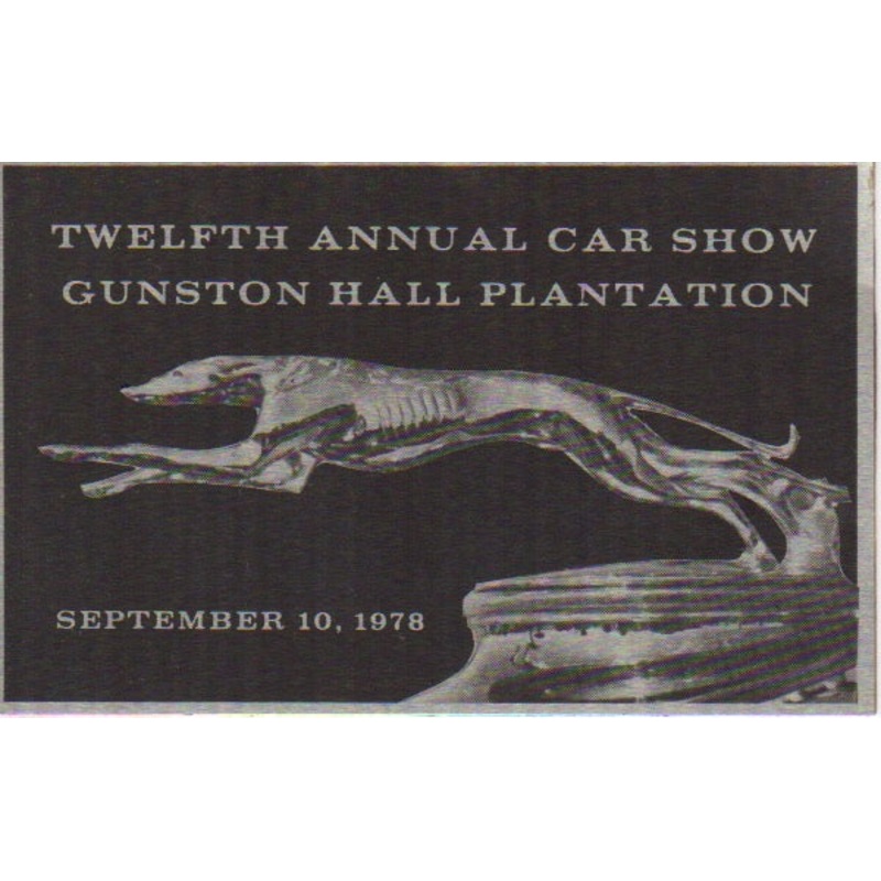 Gunston Hall Plantation Twelfth Annual Car Show Event Badge