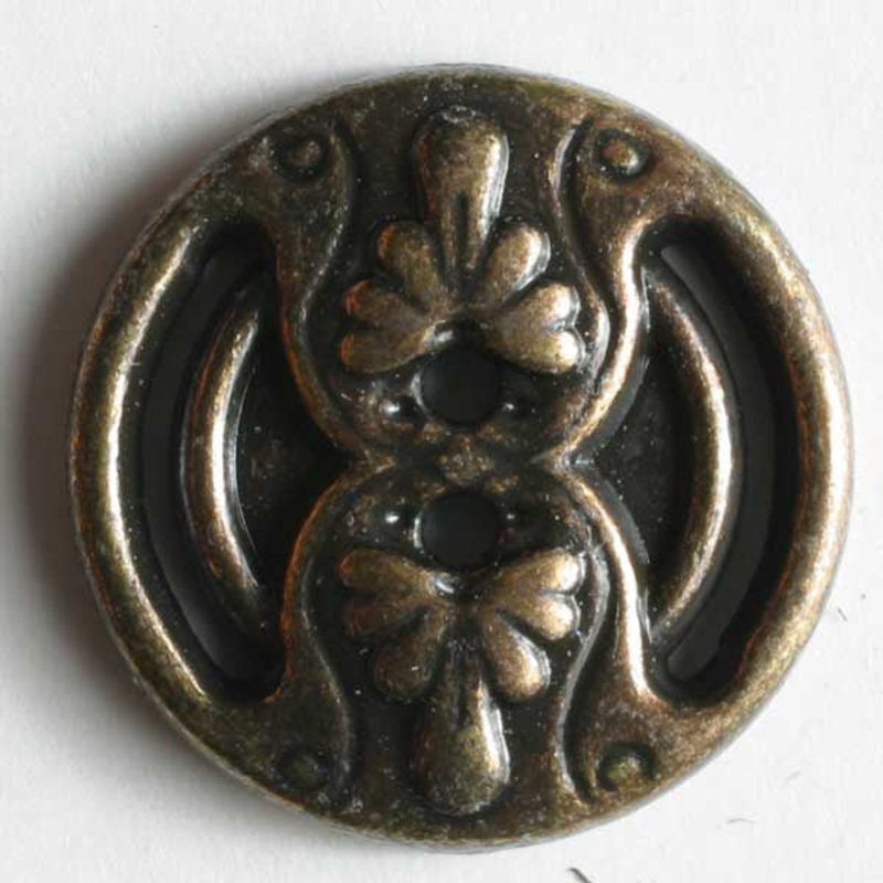 Antique Brass Round Metal Vintage Buttons 1954 9/16 inch