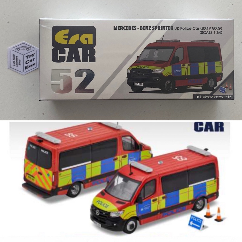ERA CAR #52 – Mercedes-Benz Sprinter (1:64 Scale – UK Police Van – Boxed) K00g