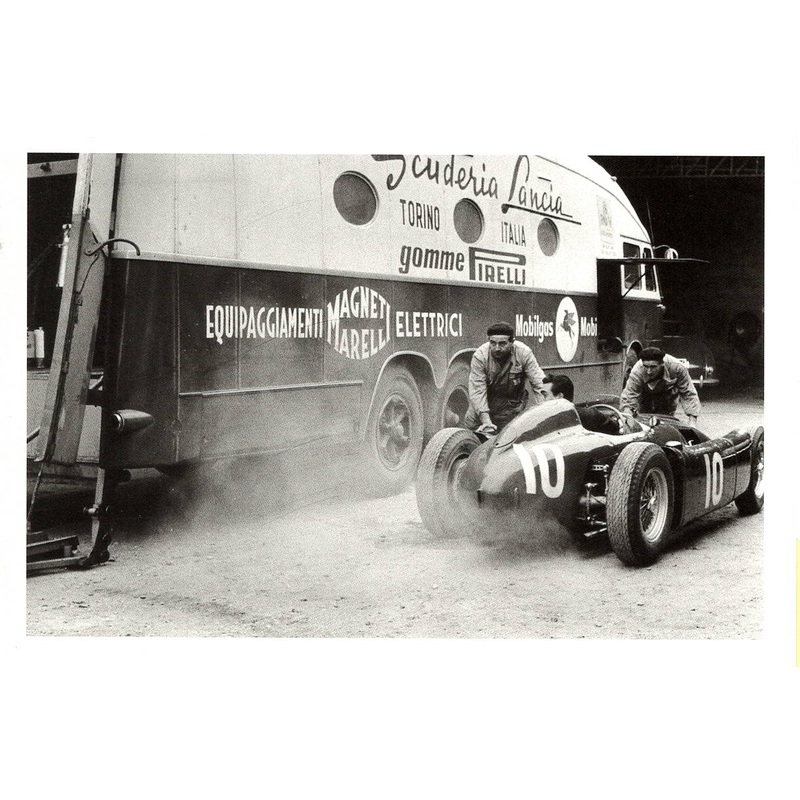 Lancia Team In Paddock, Pau 1955 – Jesse Alexander Postcard