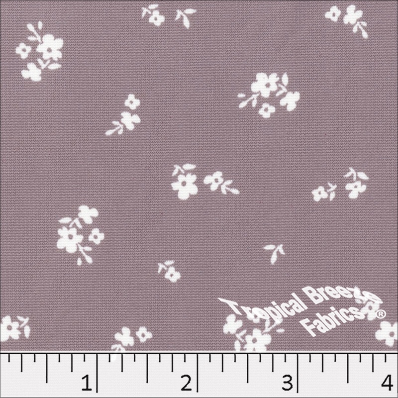 Tamara Floral Print Dress Fabric 578512 Dusty Lavender