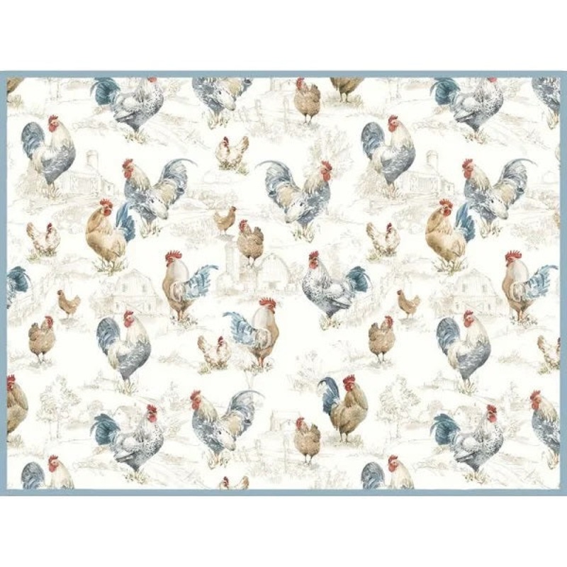 Countryside Rooster Drying Mat R8028
