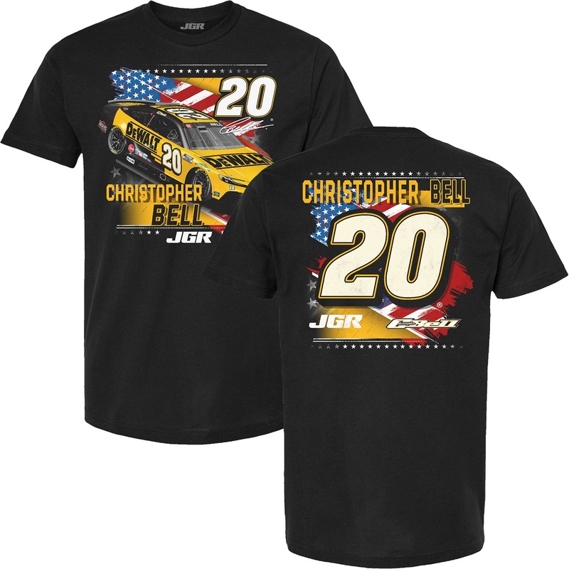 Christopher Bell 2025 DeWalt Patriotic Car T-Shirt Black L