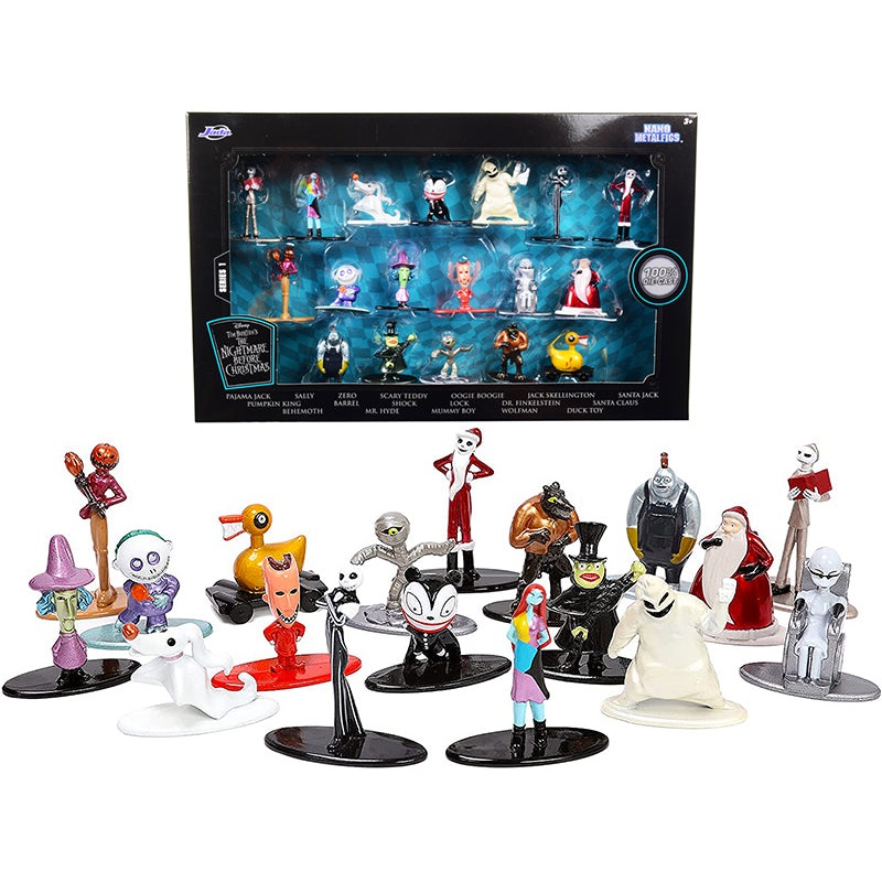 Tim Burton’s “The Nightmare Before Christmas” Set of 18 Diecast Figurines “Nano Metalfigs” Series by Jada