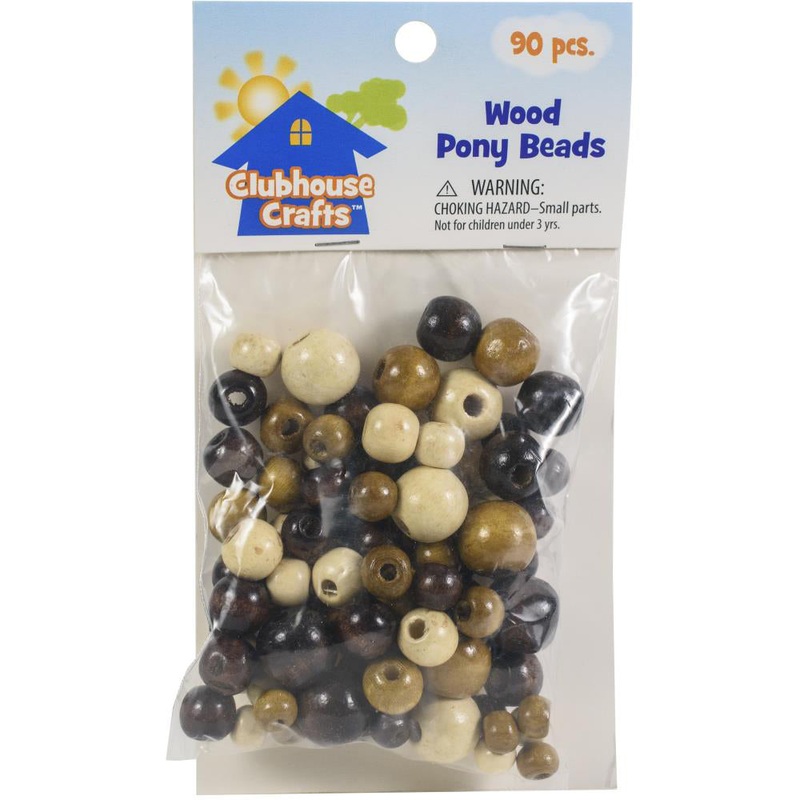 Wood Pony Beads 89001-25