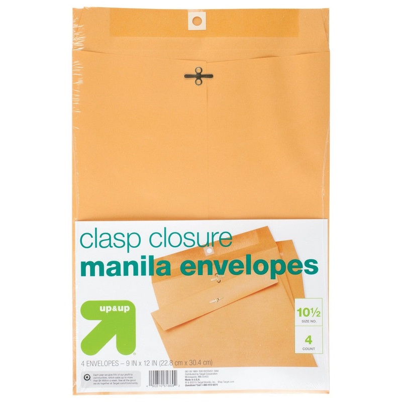 4-Pack 9×12 Clasp Envelopes 76012