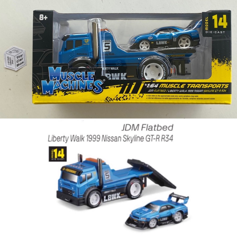 Muscle Machines Transports – Liberty Walk 99 Nissan Skyline GT-R R34 (1:64) J45