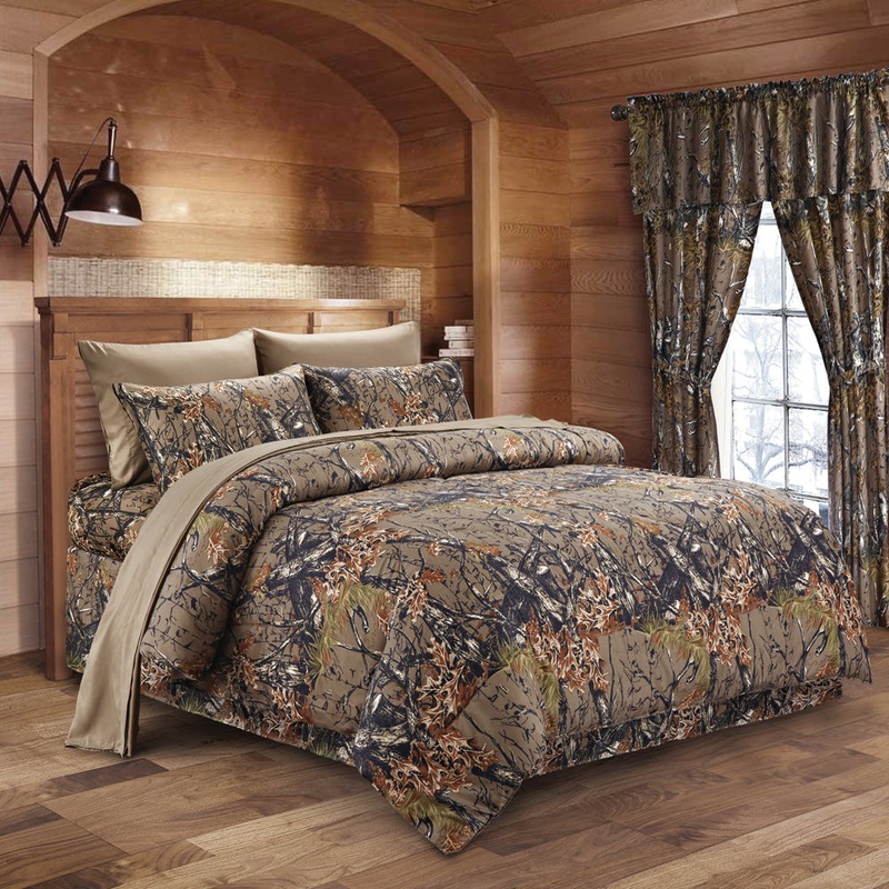 The Woods Camo Bed Sheet Set Natural TWIN