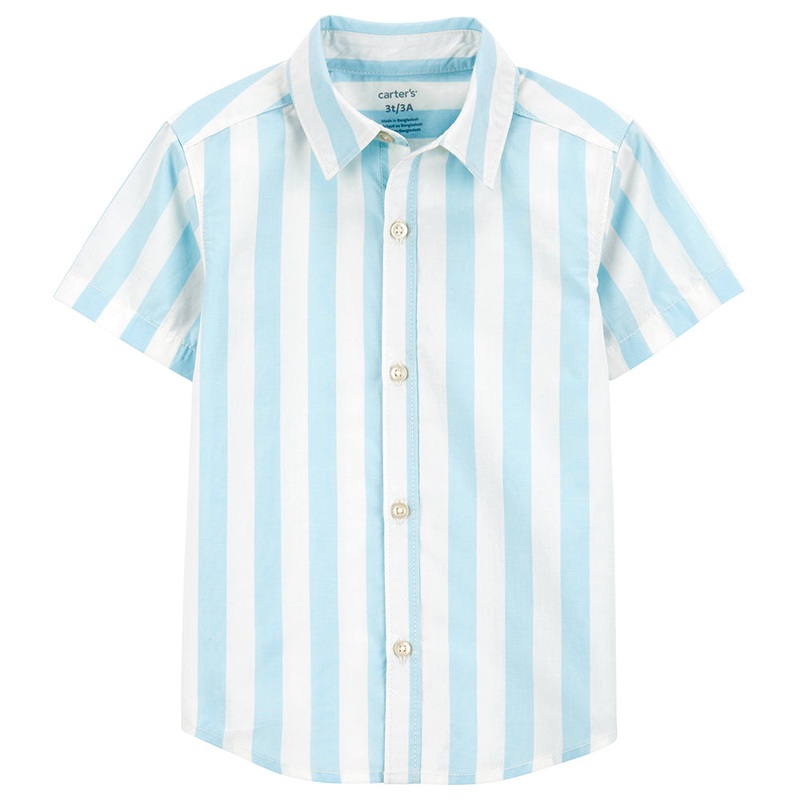 Boys’ Striped Button-Down Shirt 2Q506310 2T