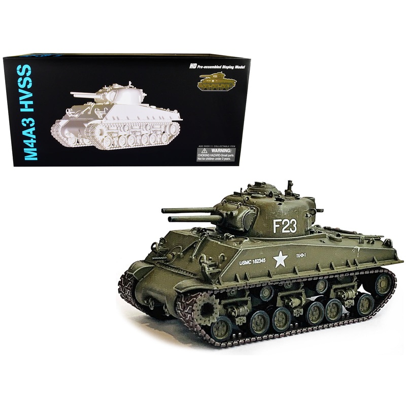 United States M4A3 HVSS POA-CWS-H5 Flamethrower Tank Olive Drab F-23 “US Marine Corps Korea” (1951) “NEO Dragon Armor” Series 1/72 Plastic Model by Dragon Models