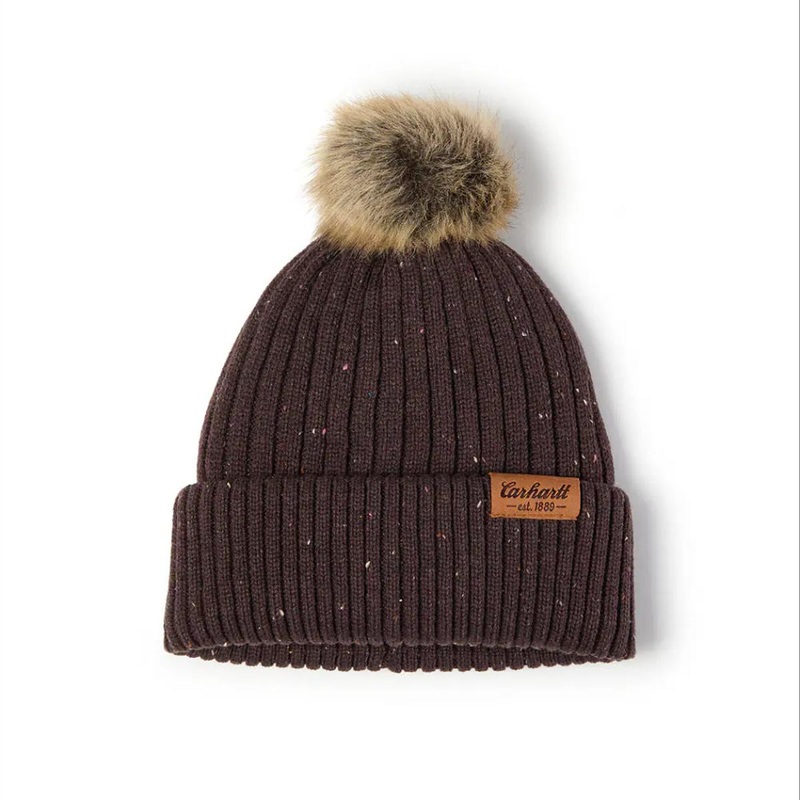 Women’s Wool Blend Pom-Pom Beanie 107103 Rose Tint Nep