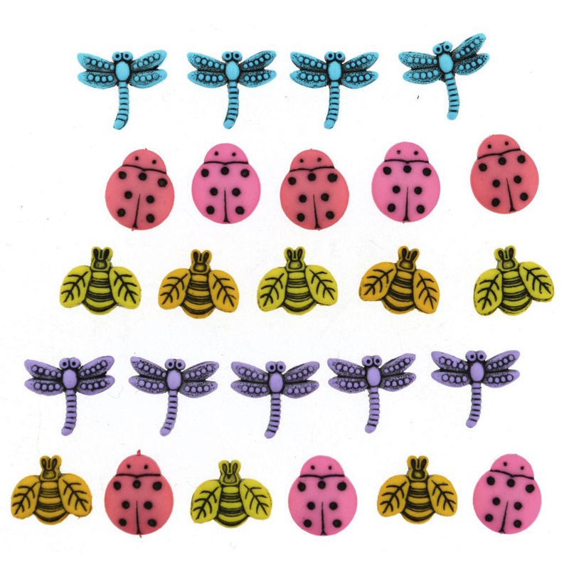 Tiny Bugs Buttons 1758