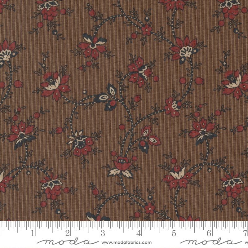 Adamstown Collection Grapevine Cotton Fabric 38130 Soft Brown