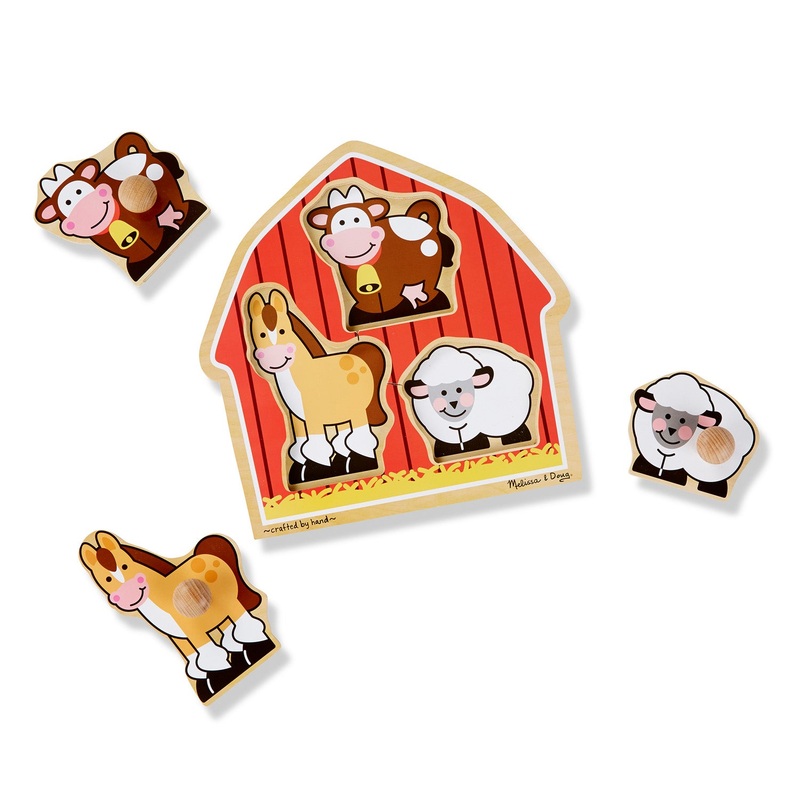 Barnyard Animals Jumbo Knob Puzzle – 3 Pieces 2054