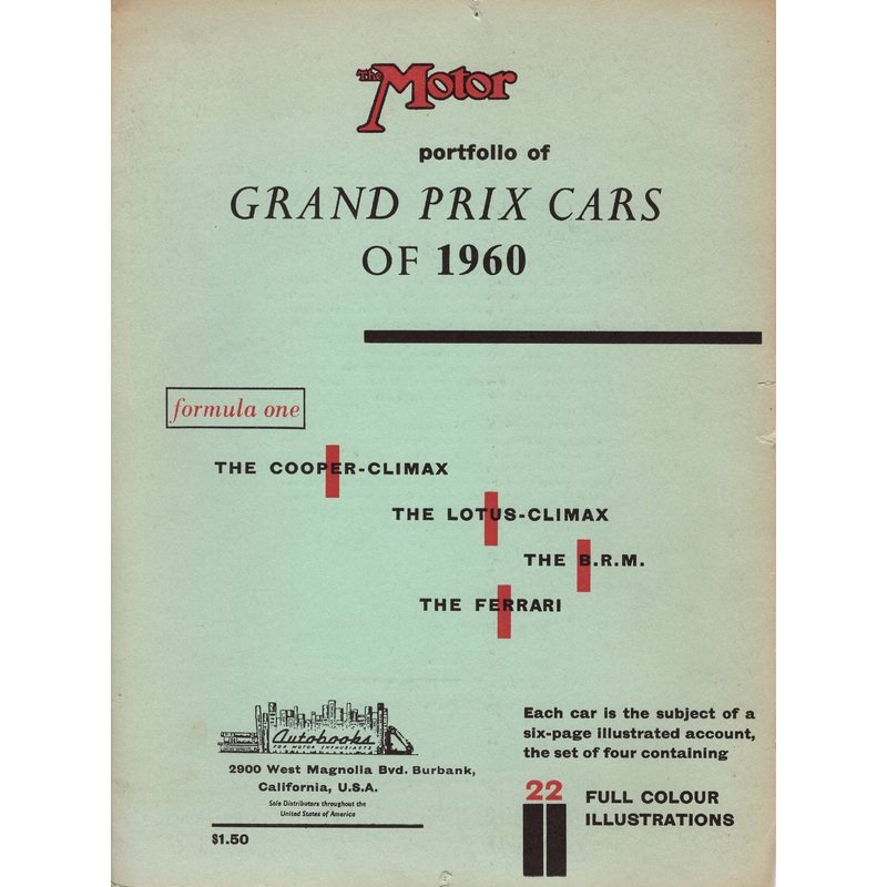 Portfolio of Grand Prix Cars of 1960