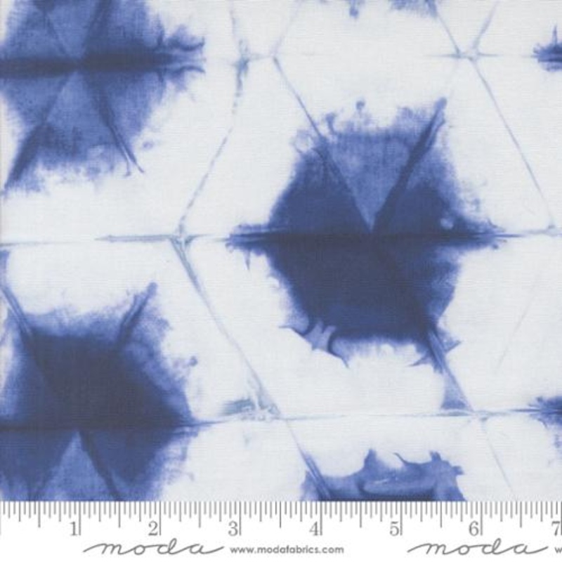 Winter Chill Collection Geometric Hexagon Cotton Fabric 48101 Blue