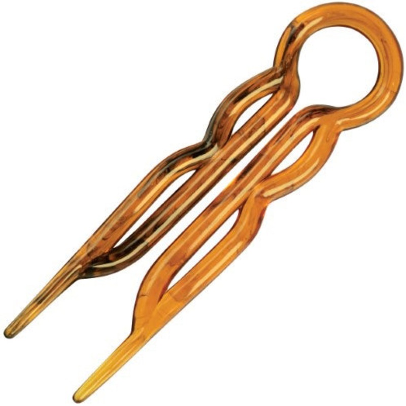 Plastic Hairpins 094010 Brown