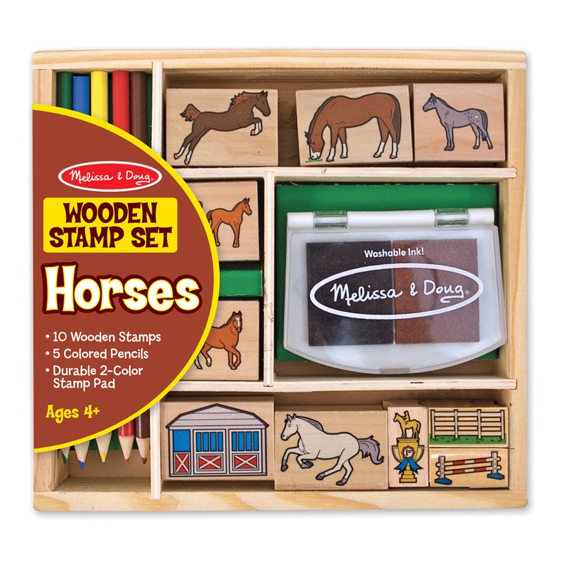 Wooden Stamp Set- Horses 2410