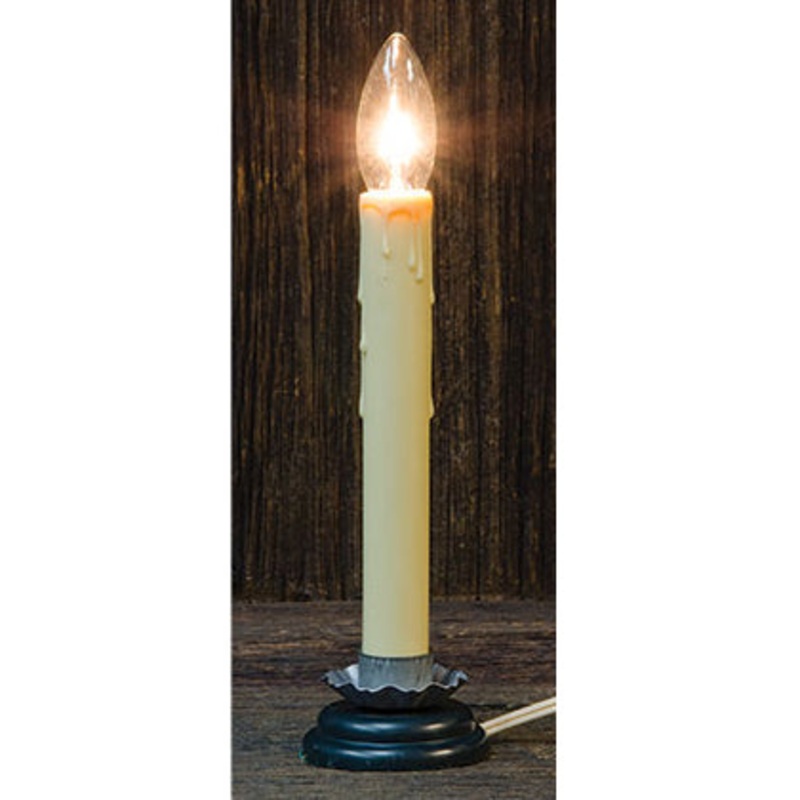 Antiqued Electric Country Candle Lamps 5-inch