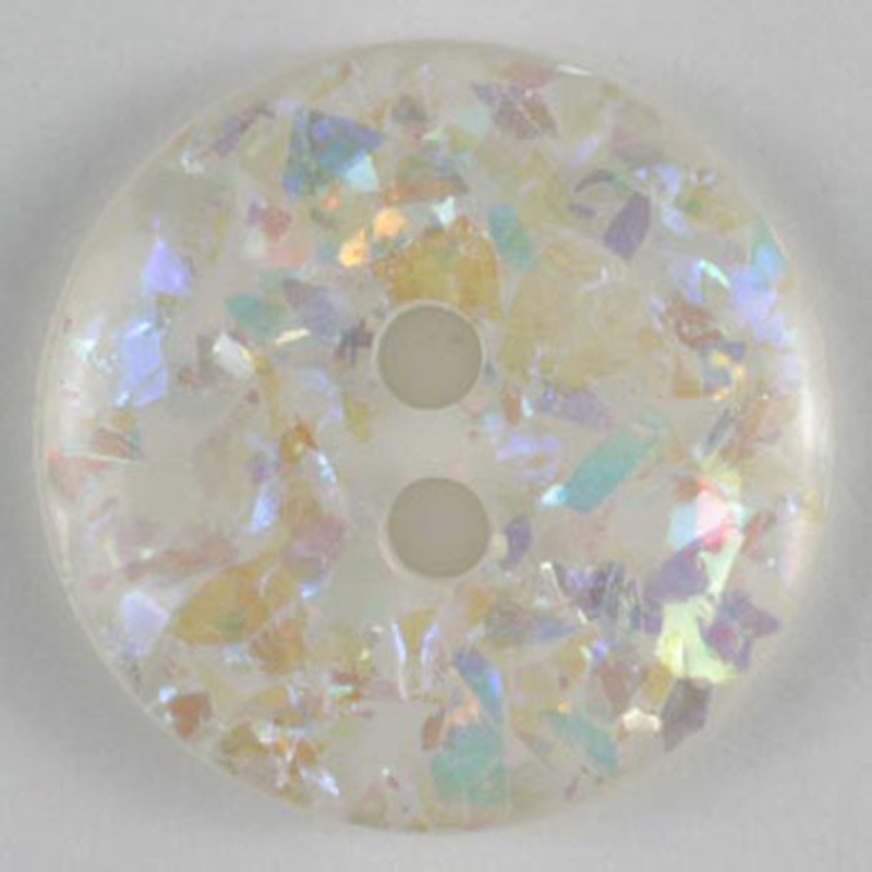 White Sparkle Sew Through Buttons 7/16 Inch – 2 Buttons