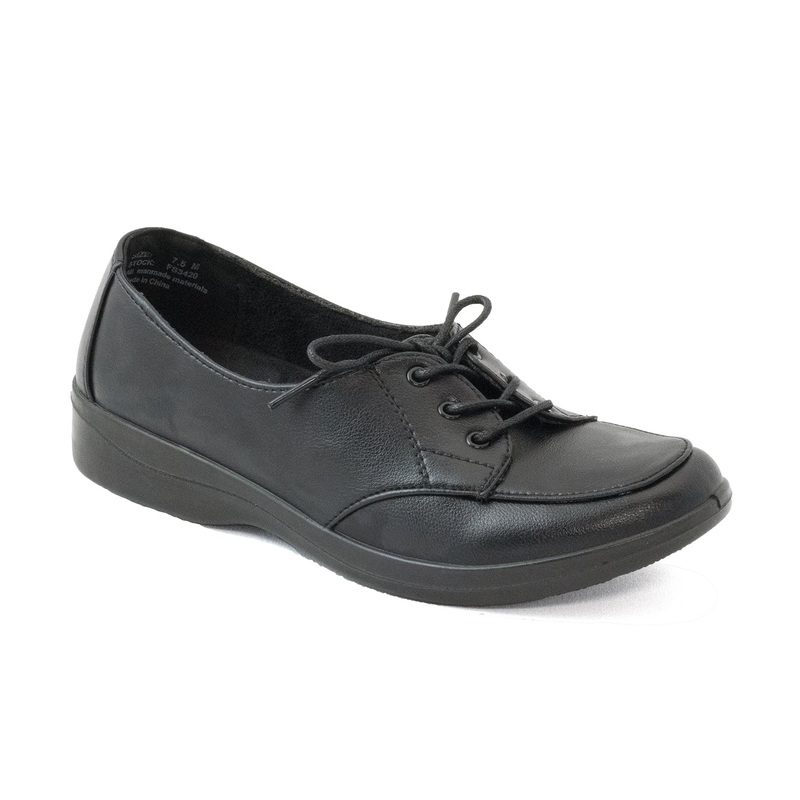Women’s Judicious Black Tie Slip-on Dress Shoe FS3420 5 Medium