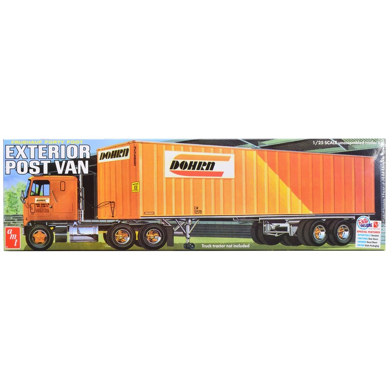 Skill 3 Model Kit Fruehauf Forty Foot Exterior Post Van Trailer “Dohrn Transfer Co.” 1/25 Scale Model by AMT