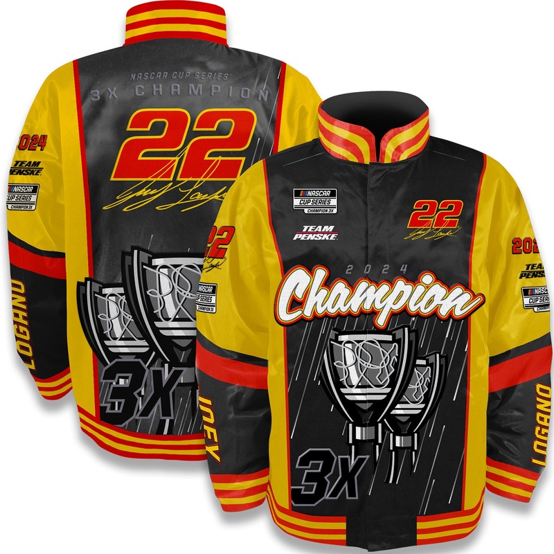 Joey Logano 3X NASCAR Cup Series Champion Outerwear Jacket L