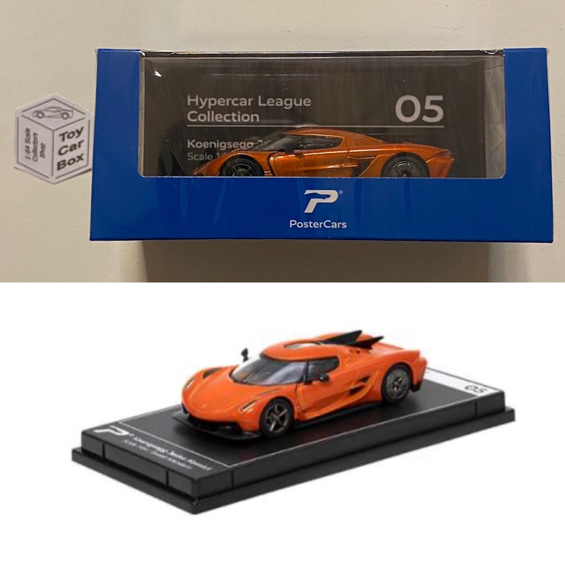KINTOY POSTER CARS – Koenigsegg Jesko Absolut (Orange- 1/64 Scale Hypercar) G87g