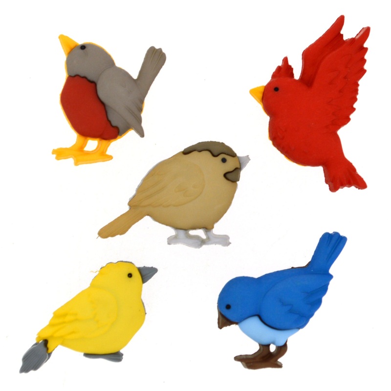 Buttons Feathered Friends 6956