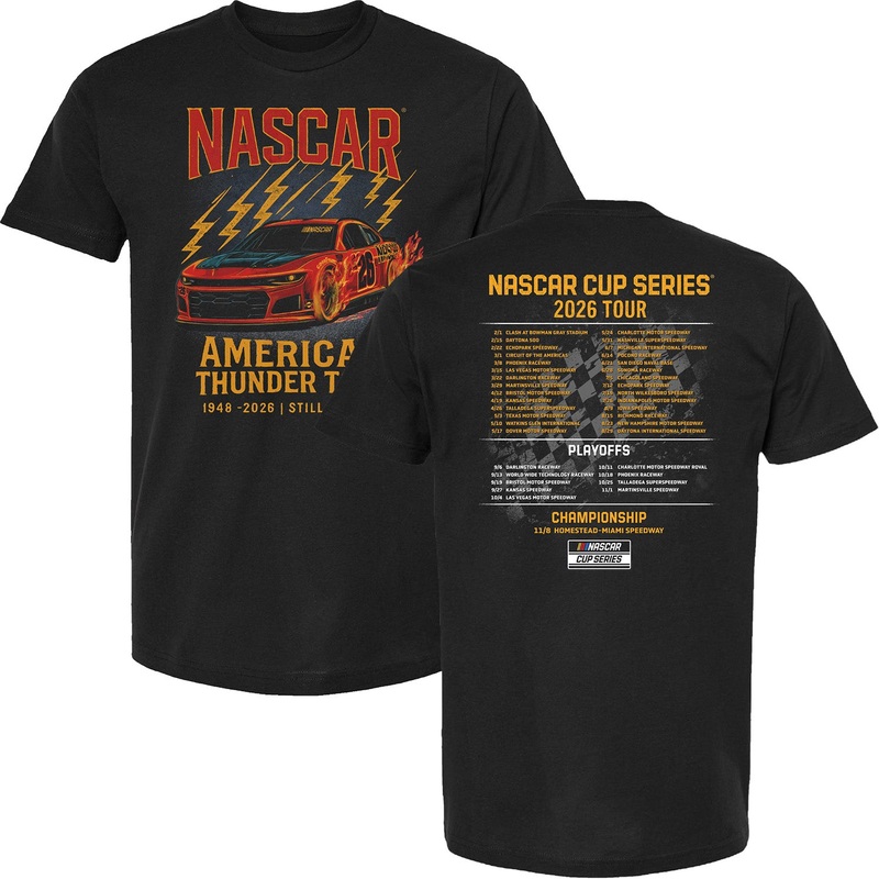 NASCAR 2026 Cup Series Schedule T-Shirt Black M