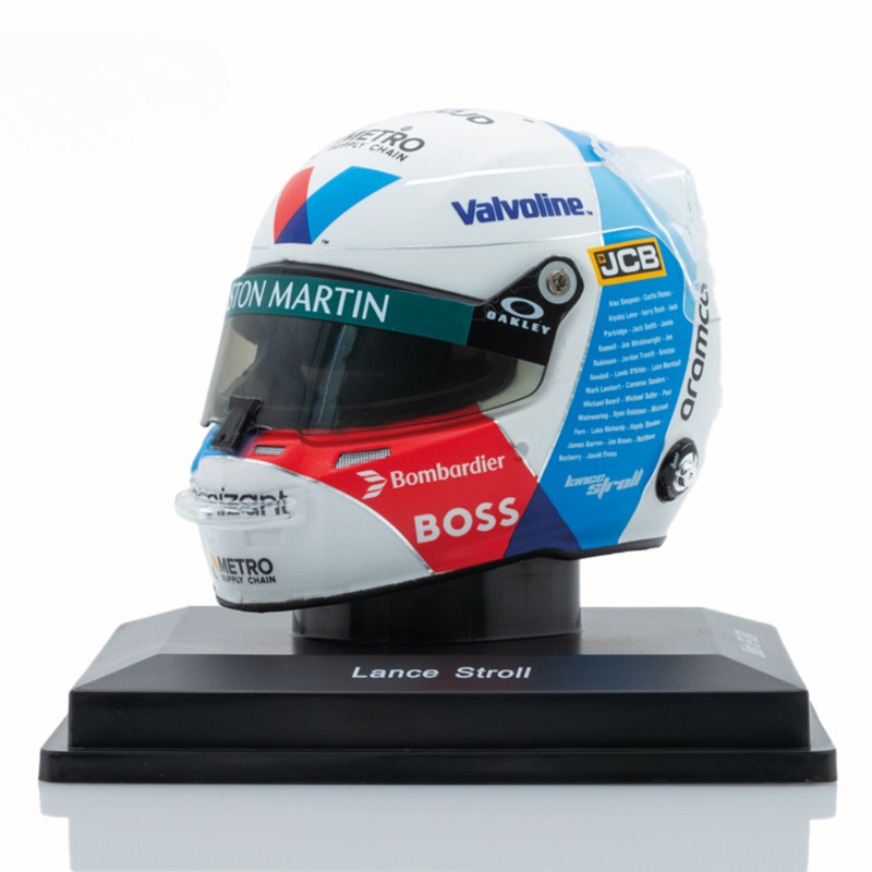 Spark Models Aston Martin Aramco F1 Team – Lance Stroll – British GP 2024 Mini Replica Helmet 1/5 Scale Model