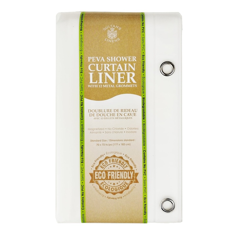 PEVA Shower Curtain Liner SCL96 White