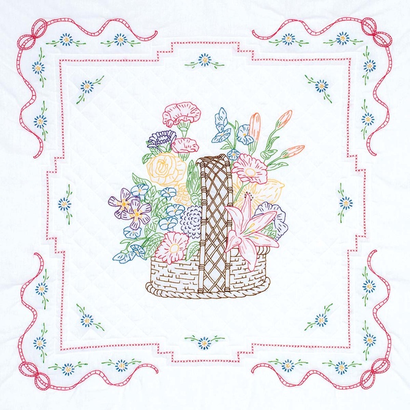 Basket of Flowers Wall Quilt 739186