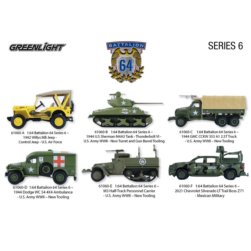 Greenlight Collectibles 1:64 Battalion 64 Series 6 (Set of 6) Preorder – Currently Projected October