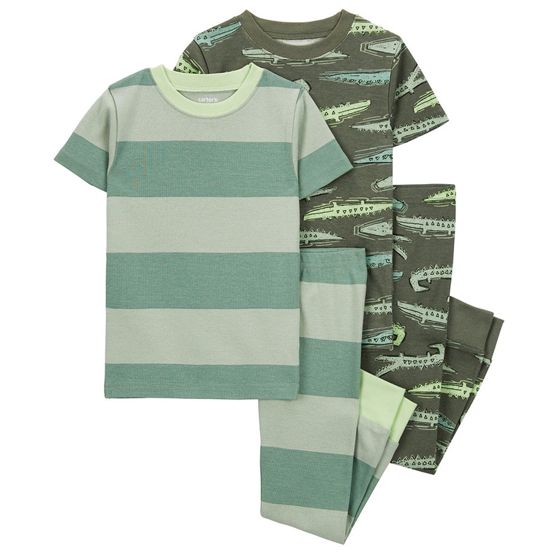 Baby Boys’ 4-Piece Rugby Stripe Pajamas 1Q509810 18 Months