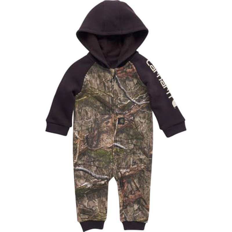 Baby Boys’ Long-Sleeve Hooded Zip-up Footless Jumpsuit One-Piece Hoodie CM8768 3 Months