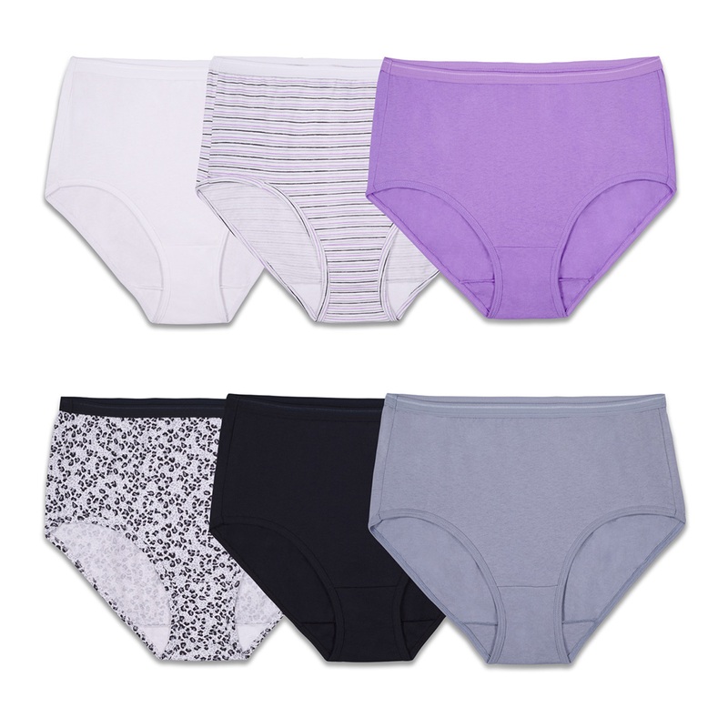 Women’s Assorted Heather Brief Panties, 6 Pack 6DBRIH2 6