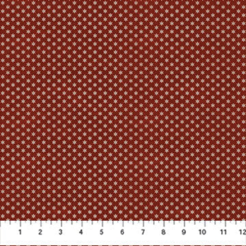 Barn Quilts Collection Ditsy Star Cotton Fabric 27320 Red
