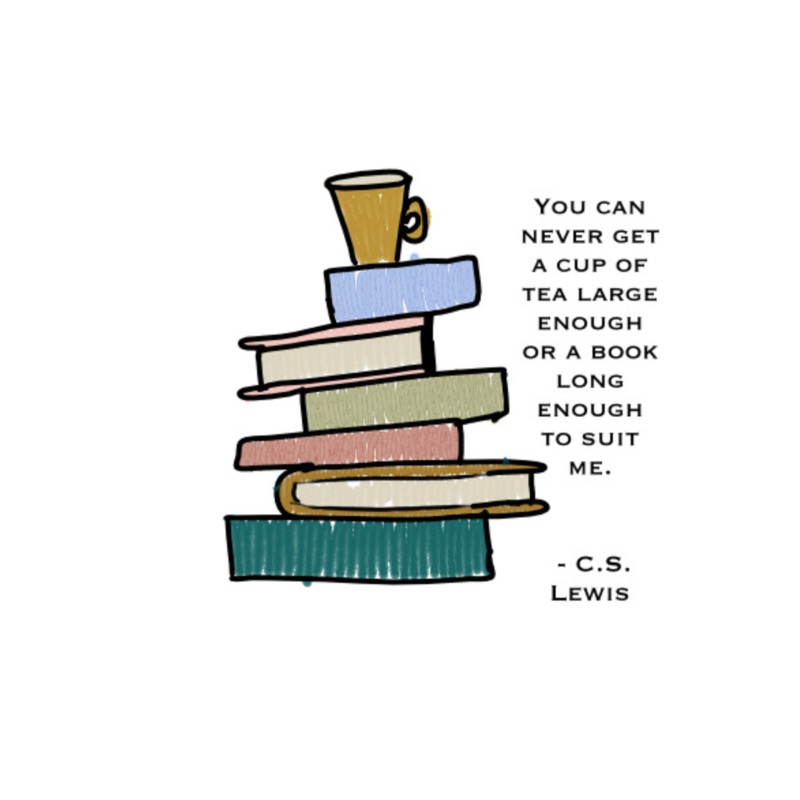 Tea & Books Sticker S018