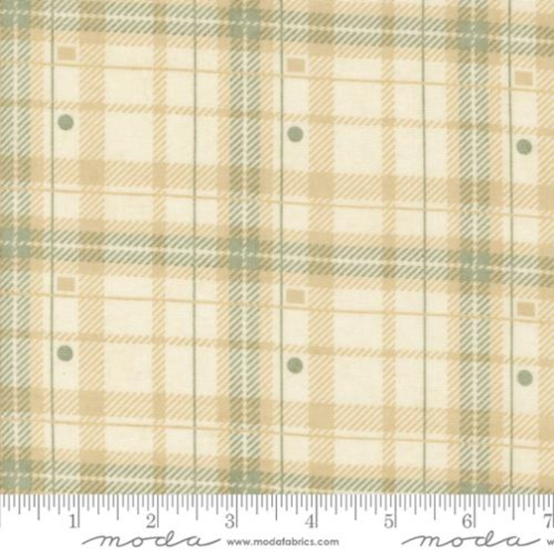 Acorn Hollow Collection Hayride Checks Cotton Fabric 30764 Natural