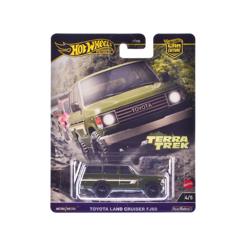 Toyota Land Cruiser FJ60 Green with Stripes “Terra Trek” Series Diecast Model Car by Hot Wheels
