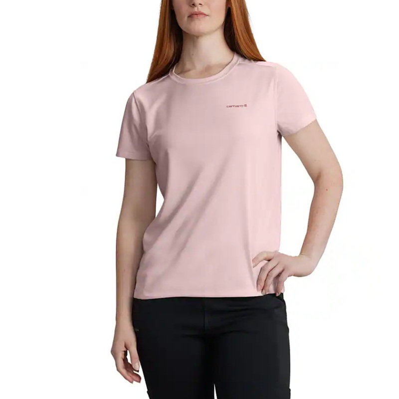 Women’s Force Sun Defender Relaxed Fit Short-Sleeve Shirt 106830 Soft Rose Small