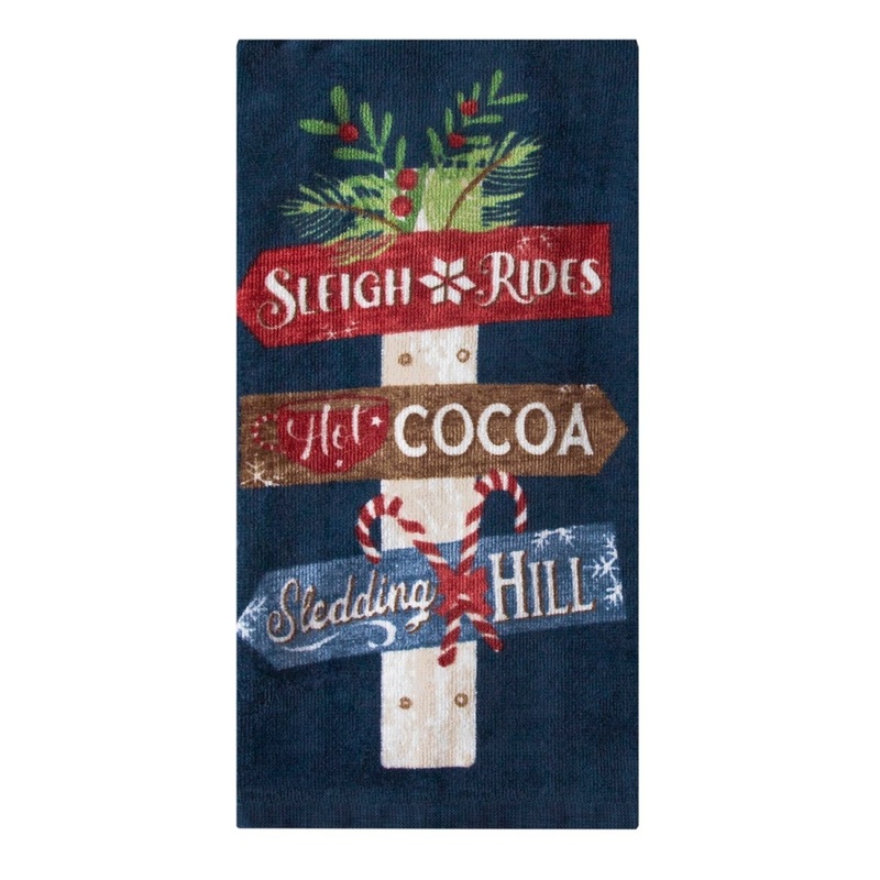 Wooden Winter Signs Kitchen Towel 17963